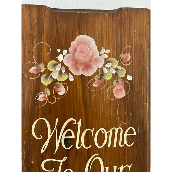 Welcome wood Plaque Cottage Core
Granny Chic, hand painted hand made
Floral - Picture 2 of 5